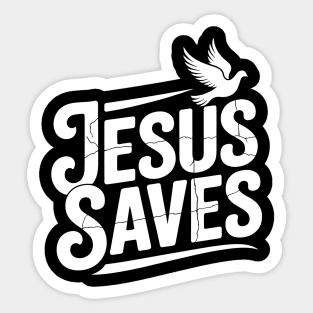 Jesus Saves Christian Gift Sticker